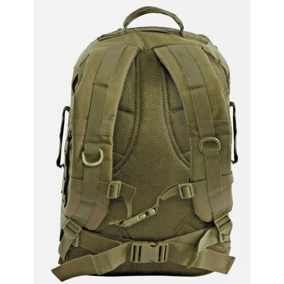 Highland Tactical Major Dark Green Heavy Duty Backpack MOLLE WEB HOOK-LOOP NWT - Picture 3 of 10